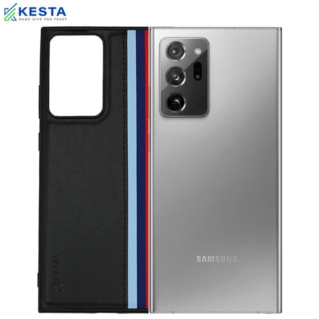 Samsung Note 20 Ultra Cover - Phantom Black Leather Case (Shock Proof)