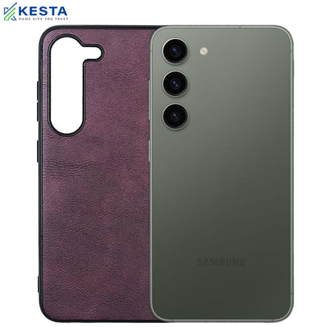 Samsung S23 Plus Cover - Brave Purple Leather Case (Waterproof & Dustproof)