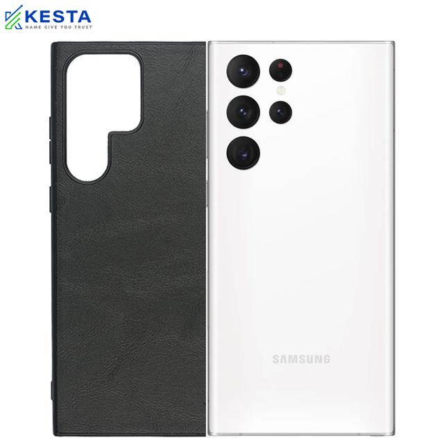 Samsung S23 Ultra Cover - Brave Black Leather Case (Waterproof & Dustproof)