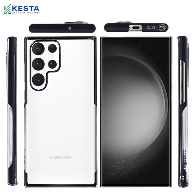 Samsung S22 Ultra Cover - Noble Black Transparent Case (Shockproof Protection)