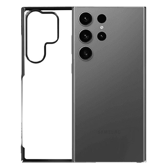 Samsung S23 Ultra Cover - Noble Black Transparent Case (Anti Yellowing Protection)