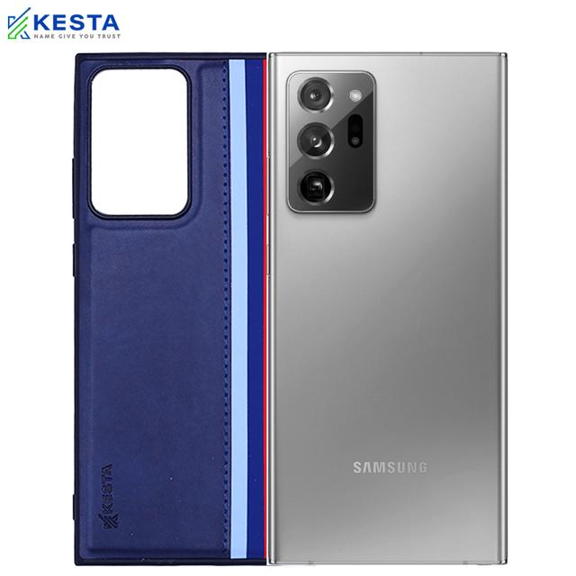 Samsung Note 20 Ultra Cover - Phantom Blue Leather Case (Shock Proof)